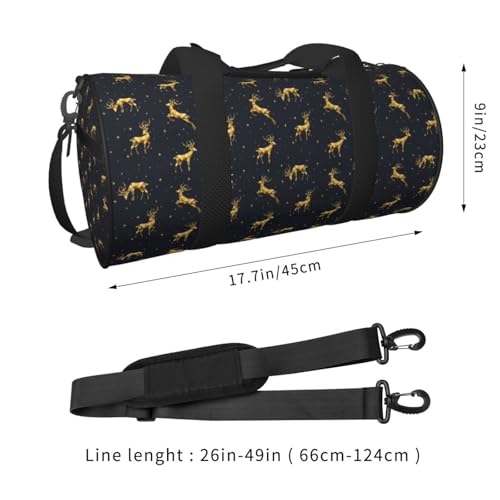 Travel Duffle Bag, Christmas Deers Sports Gym Bag for Women Men, Carry On Bag Weekender Overnight Duffel Bag, Personal Item Travel Bag2