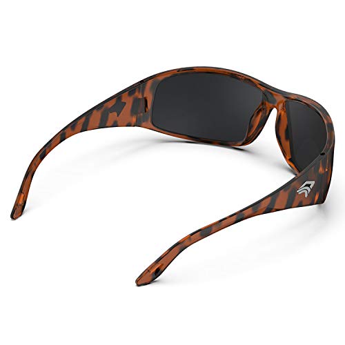 Torege Polarized Sunglasses For Men And Womens Oversized Sunglasses Uv Protection, Baseball Golf Sun Glasses Tr28 (Tortoise Frame &Grey Lens) #TOP2