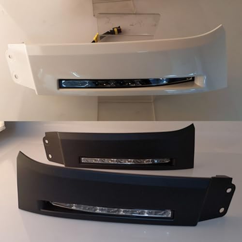 2 peças de luz de LED para carro de corrida diurna luz de neblina DRL luz de para-choque dianteiro p