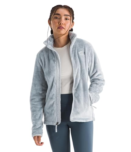 The North Face Women's Osito Full Zip Fleece Jacket (Standard & Plus Size) - Soft & Lightweight Fleece, Secure Zip Pockets, Frost Grey, X-Large