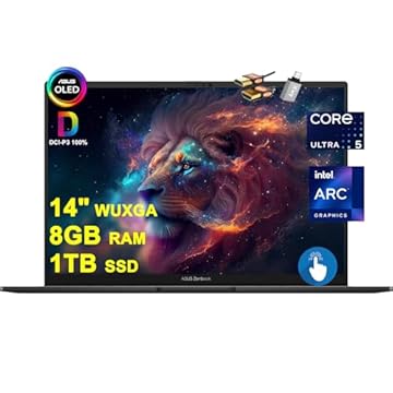 ASUS Zenbook 14 OLED Business AI PC Laptop 14 polegadas WUXGA OLED Touchscreen (550nits 100% DCI-P3 brilhante) Intel 14-core Ultra 5 125H 8GB RAM 1TB SSD retroiluminado Thunderbolt Harman/kardon Win11