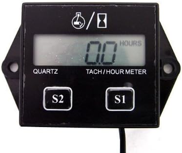AXGLOW Digital Tach Hour Meter Tachometer Gauge for Yamaha KTM Honda Kawasaki BMW Motorcycle Dirt Bike ATV UTV Quad Generator MX Snowmobile Boat Outboard Jet Ski 4 2 Stroke Gas Engine