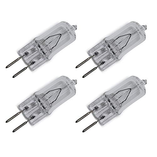 Microwave Light Bulbs 120v 20w GY6.35 T4 and Small Appliance Replacement Bulbs by Lumenivo â€“ Over Stove Light Bulb â€“ Halogen Oven Light Bulb for Oven Range - Microwave Light Bulbs Under Hood - 4 Pack