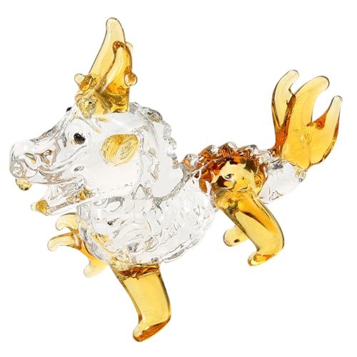 BATHVEVE Juguetes De Dragón Figura De Dragón De Cristal Decoración Transparente para Oficina y Hogar