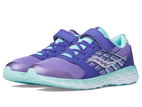 Saucony Wind Alternative Closure 2.0 Running Shoe, Purple/Turq, 10.5 US Unisex Big Kid - image 2