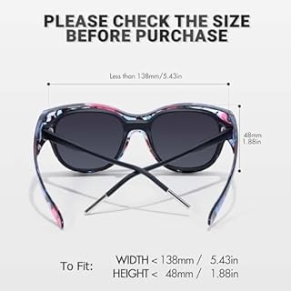 SIPHEW Lunettes de soleil polarisées surdimensionnées pour femme avec protection UV400 pour conduite, A1 - Floral/Gris