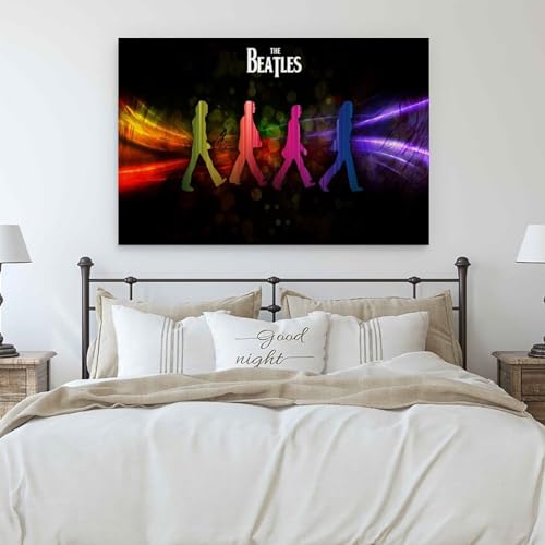 REOTTO Poster des Beatles sur toile – Impression d’art moderne pour chambre à coucher – 50 x 75 cm - Les Beatles, Paul McCartney, John Lennon, RIngo Starr, George Harrison REOTTO Poster des Beatles sur toile - Impression d'art moderne pour chambre à coucher - 50 x 75 cm – Image 7