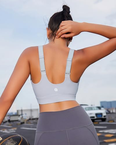 Image of RUNNING GIRL Adjustable Straps High Impact Sports Bra for Women,High Support Workout Sports Bras with Sewn in Pads