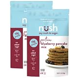 High Protein Healthy Pancake Mix by Nush Foods (Blueberry) | Blueberry Protein Pancake Mix – (2 Pack
