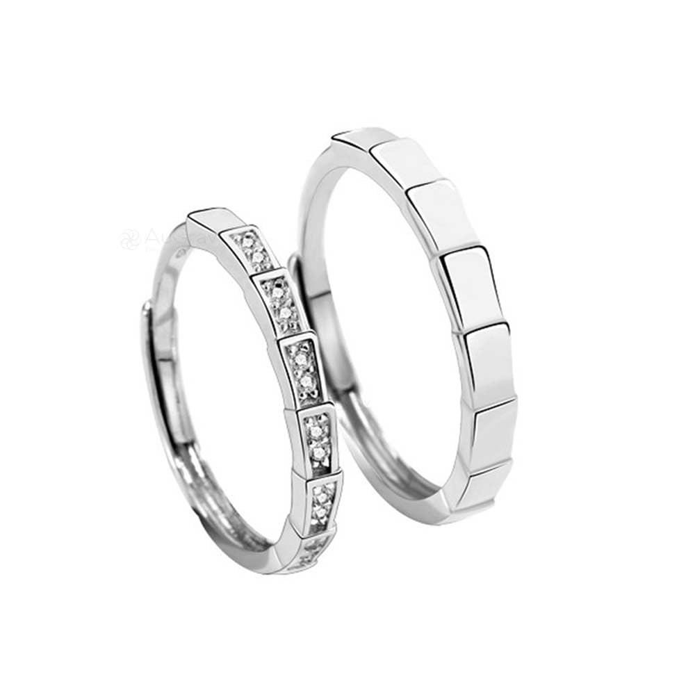 AuGrav - Personalized Jewelry Dreamy Duo Joinable 925 Sterling Silver Couple Rings, Certified (B0CRDKVYWR) Amazon Price History, Amazon Price Tracker