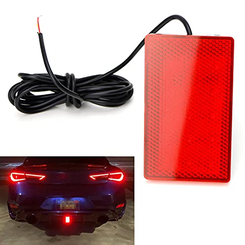 iJDMTOY Universal Fit Red Lens 15-LED Rear Bumper Diffuser Rear Fog Light Kit w  F1 Style Strobe Brake Feature & Adjustable Add-On Mounting Bracket For Car SUV