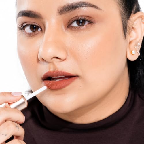Image of Brownie Everyday Lip Formula, Velvet Finish Lip Color, Lightweight Smooth Texture, Rich Brown Nude Shade | 5ml