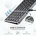 iClever BK20 Bluetooth Keyboard, with Numeric Keypad, Multi-Device Rechargeable and Stable Connection Compact Size Wireless Keyboard for MacBook, Laptop, iPad, Tablet, Windows