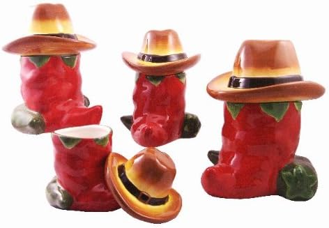 Chili Pepper 4pc Deluxe Canister Set