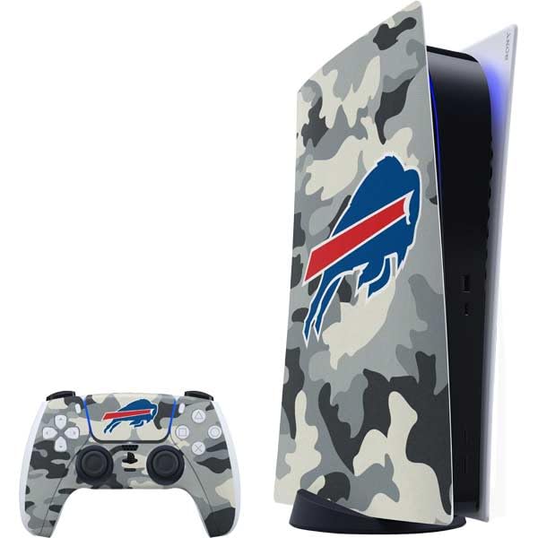 Skinit Decal Gaming Skin Compatible with PS5 Bundle - Officially Licensed NFL Buffalo Bills Camo Design