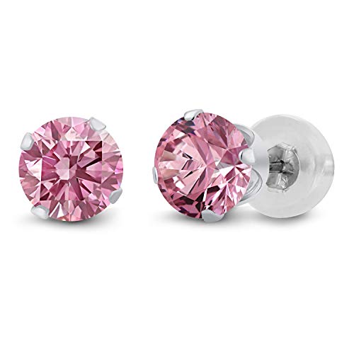 Gem Stone King Pink Stud Earrings 0.50 Cttw