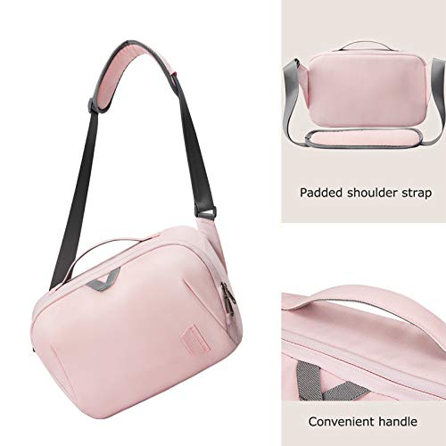 Bagsmart Camera Bag, Dslr Camera Bag, Waterproof Crossbody Camera Case With Padded Shoulder Strap, Anti-Theft Camera Shoulder Bag, Pink #TOP3