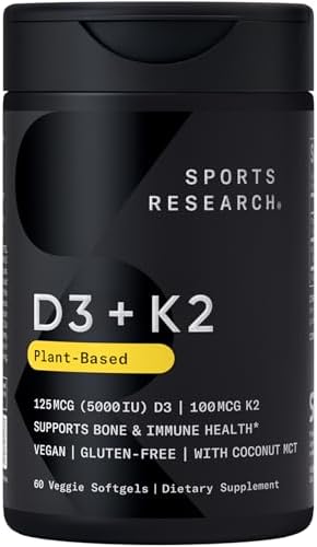 Sports Research Vitamin D3 + K2 with Coconut Oil