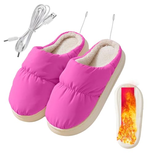 Calentadores de pies eléctricos - Zapatillas Eléctricas | Zapatillas de calefacción para pies, cargador USB, calentador de zapatos eléctrico para mujeres y hombres