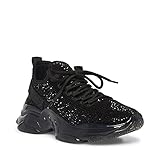 Steve Madden Women's Maxima Sneaker, Black, 8