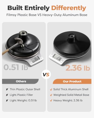 Image of Kootek Aluminium Alloy Revolving Cake Stand 12 Inch Rotating Cake Turntable for Cake, Cupcake Decorating Supplies for Mother's Day