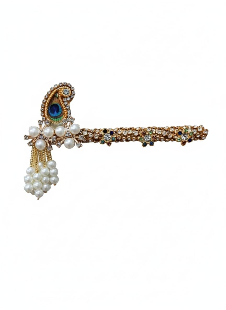 Laddu Gopal Ji Bansuri for Krishna Idol | Thakur Ji Bansuri | Beautiful Bansuri for Kanha Ji | Designer Bansuri for Laddu Gopal Size- (4-8)-image-49