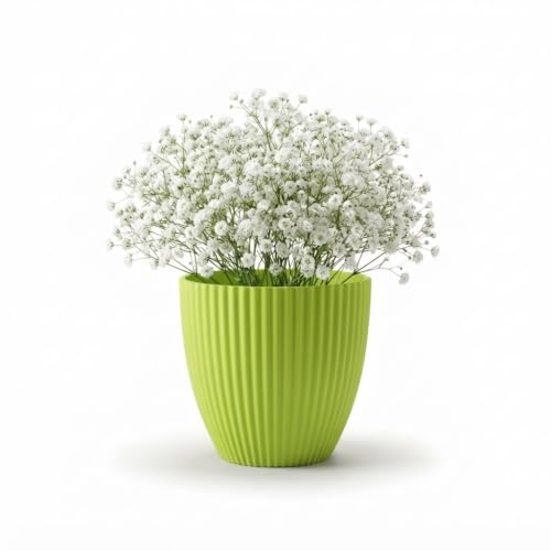 Image of Plastic Flower Pot for Indoor & Outdoor Plants | Decorative Round Planter | Lightweight Garden Pot
