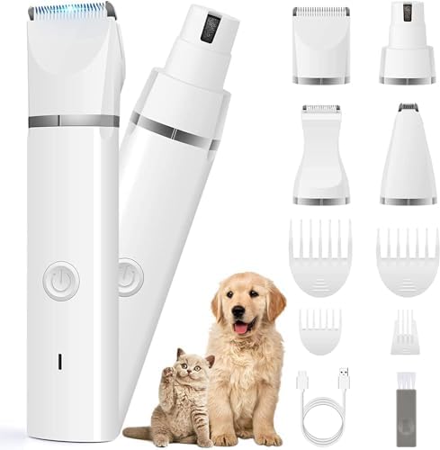 Veeconn Dog Clippers Grooming Kit Hair Clipper-Low Noise Paw Trim...