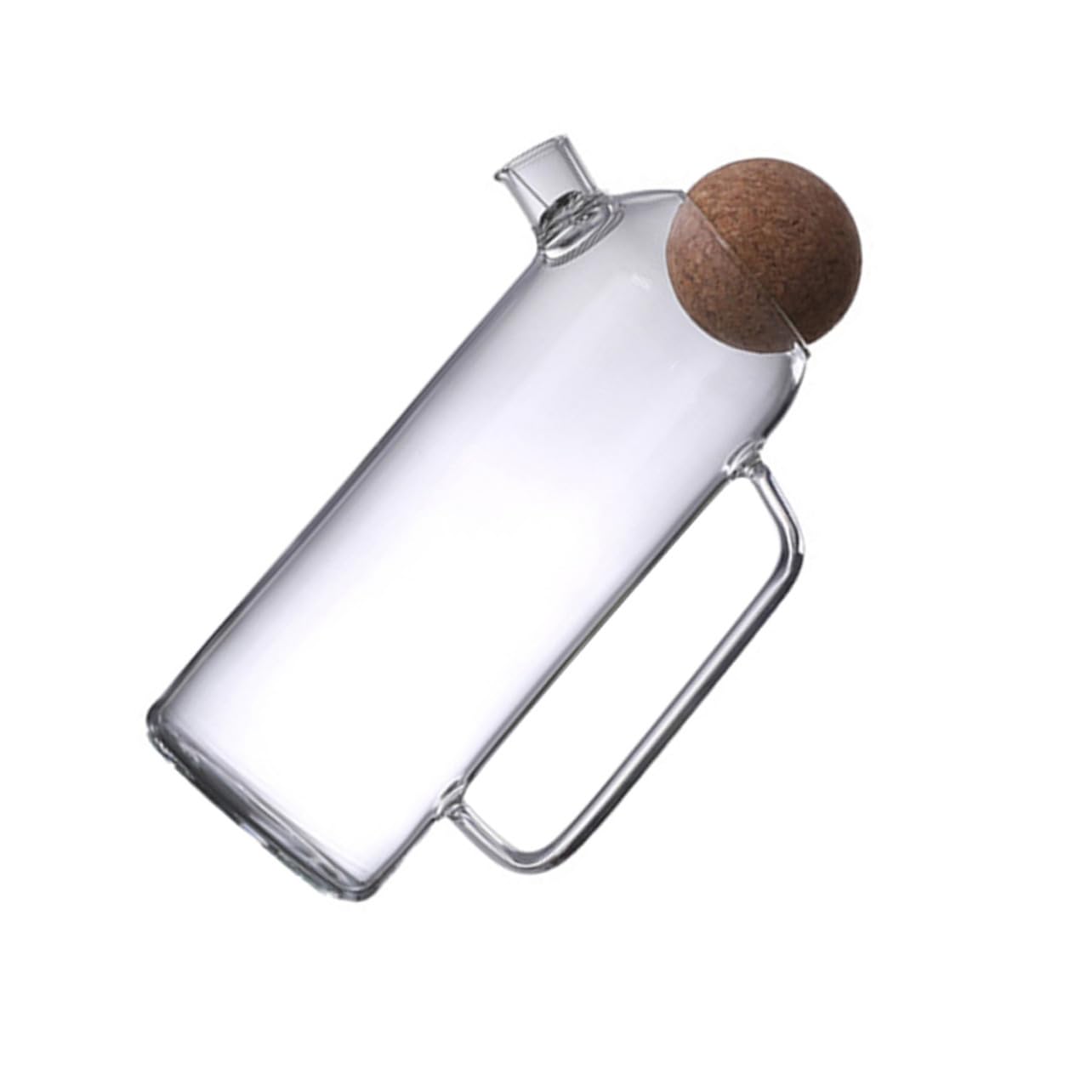 Alipis Teekanne aus Glas mit Korken 1200ml Dickes Glas Runde Form Hitzebeständig und Praktisch für Zuhause und Restaurantgebrauch