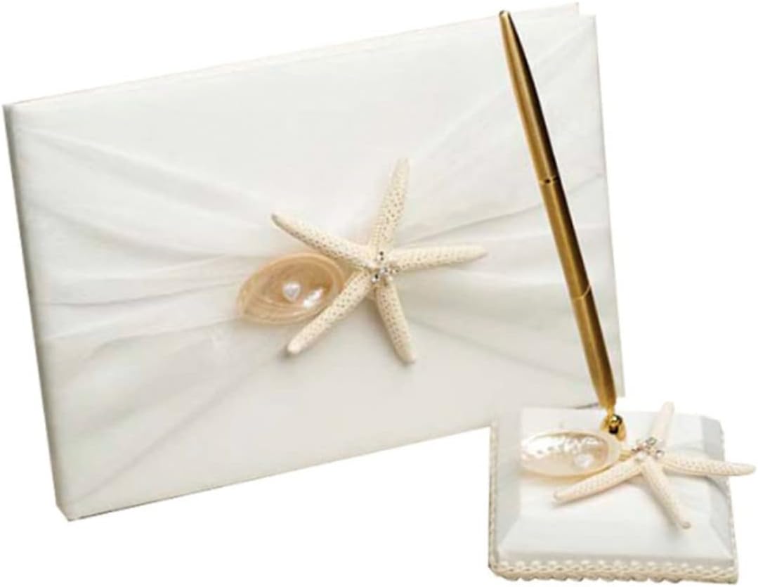 Wedding Guest Book with Engagement Attendance Book Beach Theme Sign-in Scrapbook