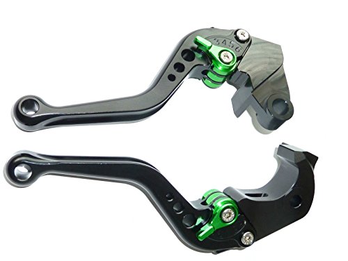 LUO CNC Short Brake Clutch Levers for Kawasaki ZX6R/636 2007-2016,Z750R 2011-2012,Z1000 2007-2016,Z1000SX/NINJA 1000/Tourer 2011-2016,ZX10R 2006-2015-Black