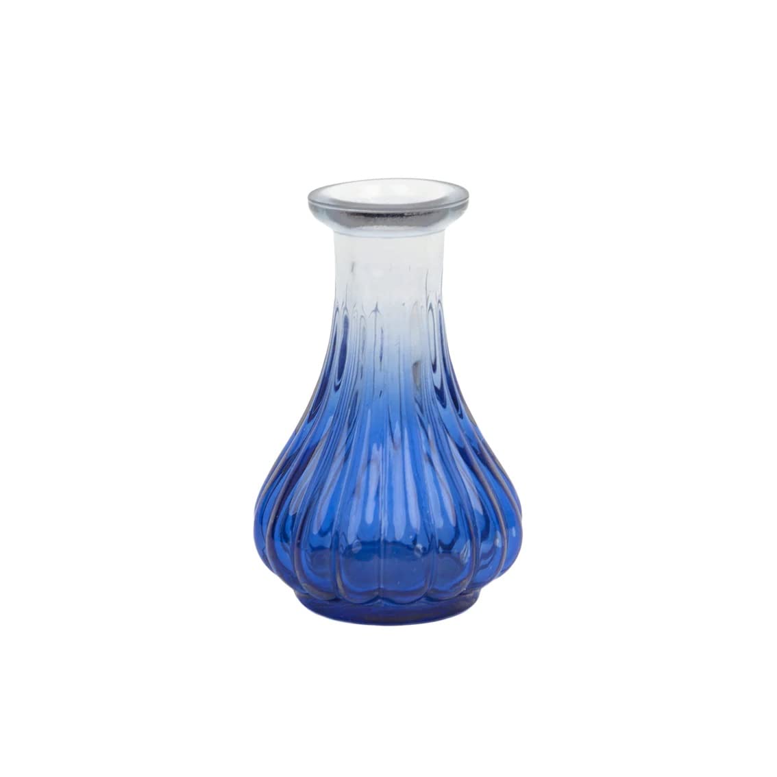 Talking Tables Blue Small Recycled Glass Bud Vase - Small Flower Holder - Table Centrepiece