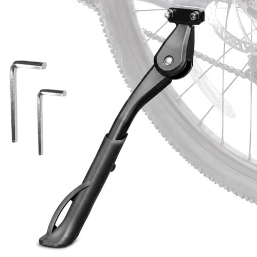 HEROUT 自転車 キックスタンド クロスバイク スタンド 片足 高さ調整可能 24-29インチ 700C対応 汎用 アルミ合金製 取付簡単 ロードバイク マウンテンバイク MTB 電動自転車 六角レンチ付き JC-001