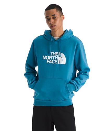 The North Face Men's Evolution Half Dome Hoodie | Sweatshirt with 2 Piece Hood, Adjustable Drawcord, Kangaroo Hand Pocket, Dusk Blue, Medium
