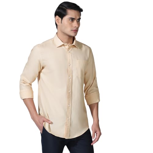 Image of blackberrys Men Solid Shirt with Structured Design, Full Sleeves and Clean Finish | Designed for Office Routine, Workplace Styling and Professional Settings