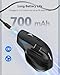 TECKNET Wireless Mouse, Bluetooth Mouse (BT5.3/5.0 & 2.4G) Rechargeable Ergonomic Optical Mouse with 6 Adjustable DPI, Side Scroll, Quiet Clicks, USB A Receiver, 7 Buttons, Wide Compatibility - Black