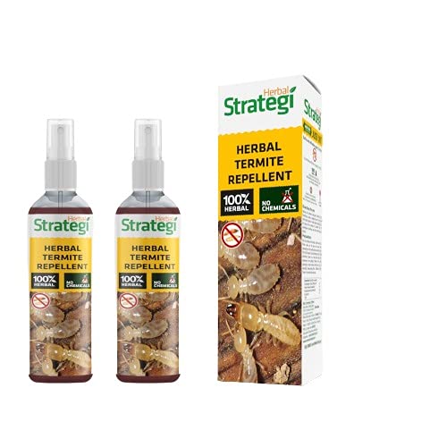 Herbal Strategi – JustOut Herbal Termite Repellent | Room Spray | Completely Herbal | Termite Repellent Spray | Made with Lemongrass, Cedarwood & Neem| Eco-friendly & Biodegradable | Irritant-Free, Chemical-Free |Baby-Safe, Skin-Safe, Plant-Safe | 100mL (Pack of 2)