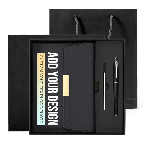 ENOMY Notizbuch- und Stift-Geschenkset A5 mit individueller Gravur