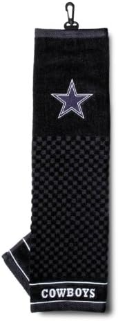 Team Golf NFL Dallas Cowboys Embroidered Golf Towel Embroidered Golf Towel, Checkered Scrubber Design, Embroidered Logo