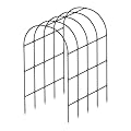 Garden Arch Trellis, Metal Arch Trellis for Climbing Plants Outdoor, Yard, Garden, Climbing Plants w/Decorative Wire Lattice - Black