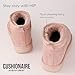 CUSHIONAIRE Women's Hip 2 Genuine Suede Ankle Snow Boots - Pull-On with Cozy Faux Shearling Lining, +Memory Foam, Fall Shoes For Women 2024, Pink 9