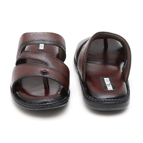 Image of Solepatch Men's Synthetic Leather Lightweight Comfortable Indoor Outdoor Daily Use Casual Slipper