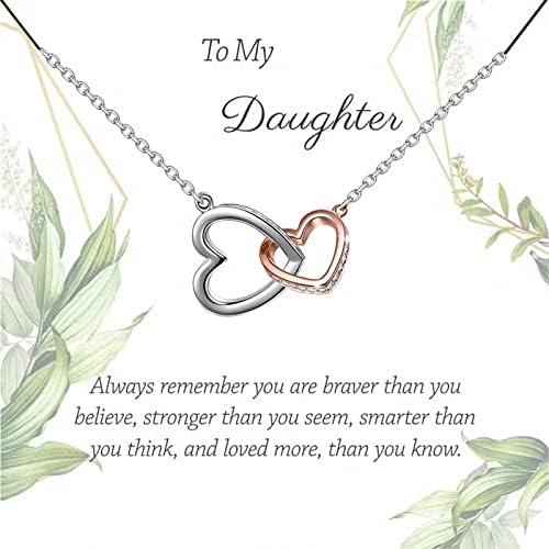 Sereney Daughter Necklace from Mom and Dad，Mom Daughter Necklace as Daughter Birthday Gifts From Mom, Father Mother to Adult Daughter Mothers Day Graduation Gifts Ideas Daughter Jewelry from Dad