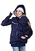 Viva la Mama Jacke für Baby Hintentragen Rückentrage Vorn und Hinten 4in1 Jacke Softshell Trageposition Rücken Einsatz - AVENTURIS Marineblau - XL