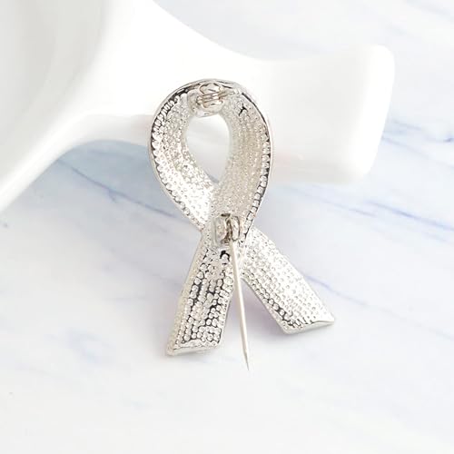 Image of Breast Cancer Pin Crystal Rhinestone Breast Cancer Awareness Pin Pink Ribbon Pins Charity Event Favors Supplies Decorations Breast Cancer Awareness Accessories for Women Girls