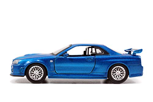 Nissan Skyline GT-R R34 1:32 Azul Die-cast miniatura 3