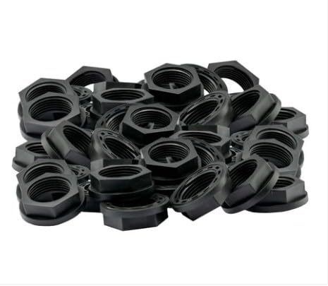 10pcs 3/4'' BSPF Back Nut with Washer – Durable Plumbing Fitting for Secure Leak-Free Connections in Water Tanks, Pipes & Garden Systems