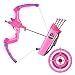 SainSmart Jr. Kids Bow and Arrows, Light Up Archery Set for Kids Outdoor Hunting Game with 5 Durable Suction Cup Arrows, Luminous Bow and Sighting Device,Pink