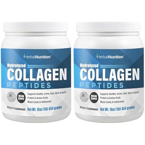 Collagen Peptides Powder Hydrolyzed Proteins are Vital Proteins for Skin Hair Nails and Joint Health, Keto, Paleo Friendly, Non-GMO, Gluten Free, 45 Servings, 2 Containers Cover