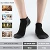 COOPLUS 12 Pack Mens Cushioned Ankle Socks, Low Cut Breathable Casual Socks (Shoe Size 6-11)